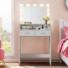 KTMBDW Vanity Desk with Mirror and Lights, Dressing Table with Large Drawer, 2 Level Storage & 3 Lighting Modes, Suitable for Bedroom - 2 of 4