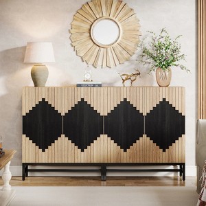 Hommoo 63" Farmhouse Sideboard Storage Cabinet with Doors - 1 of 4