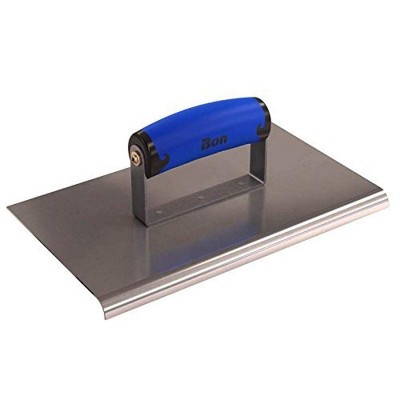 Bon Tool 62-462 Edger - Stainless Steel 10-inch X 6-inch - 3/8-inch Radius X 1/2-inch Lip Comfort Grip Handle