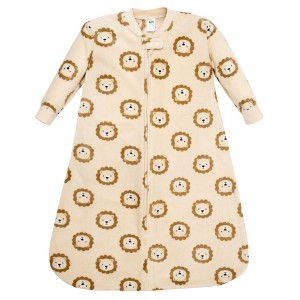 Hudson Baby Infant Boys Long-Sleeve Fleece Sleeping Bag, Tan Brave Lion - 1 of 2