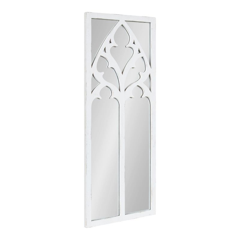 Kate and Laurel Dutchess Rectangle Wood Decorative Mirror, 14x36, White, 1 of 9