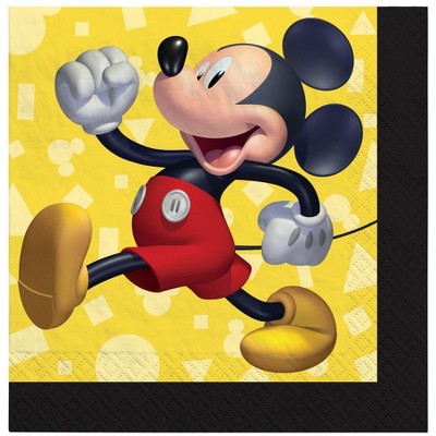 Birthday Express Mickey Mouse Forever Beverage Napkins - 16 Pack