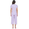 Casual Nights Women's Rayon Printed Short Sleeve Capri Pajama Set - 4 of 4