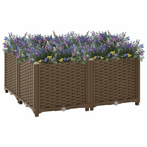 vidaXL Raised Bed 15.7"x15.7"x9.1" Polypropylene - 1 of 4