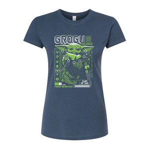 Women's - Star Wars - The Mandalorian Grogu Digital Fitted Graphic T-Shirt - 1 of 3