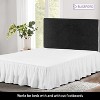 Blissford White Bed Skirt 14 inch drop - with Split Corners - Cotton Blend Ruffle Bed Skirt, Dust Ruffle with Platform, Machine Washable - 3 of 4