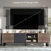LIVAREEmlen Modern TV with 3 Cabinets& Open Shelves, Color-matching Media Console Table for TVs up to 80'' with Drop Down Door - 2 of 4