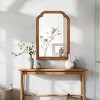 KTMBDW Solid Wood Framed Vanity Rounded Corner Bathroom Mirrors for Over Sink Wall, 30x20 Inch Large Mirror, for Restroom - 3 of 4