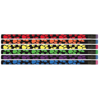 Musgrave Pencil Company Neon Paws Pencils, 12 Per Pack, 12 Packs