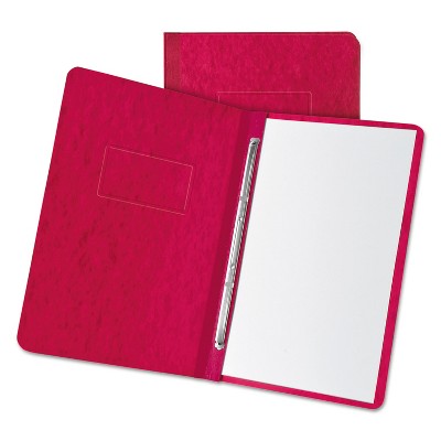 Oxford Pressboard Report Cover 2 Prong Fastener Letter 3" Capacity Executive Red 12911