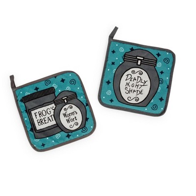 Ukonic The Nightmare Before Christmas Jack and Sally Kitchen Pot Holders | Set of 2