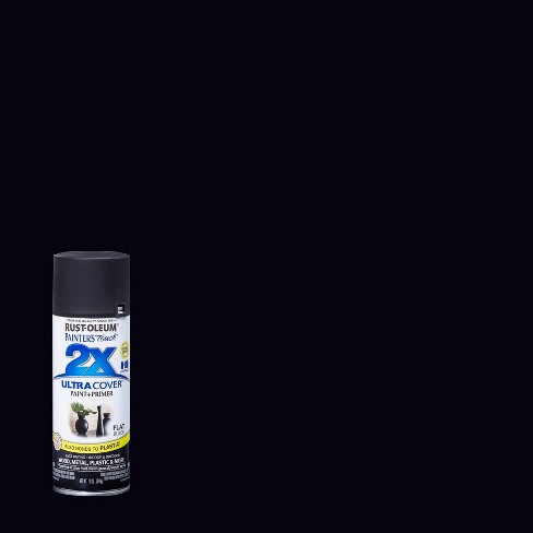 12 oz. Flat Black General Purpose Spray Paint & Primer For Wood, Metal,  Plastic