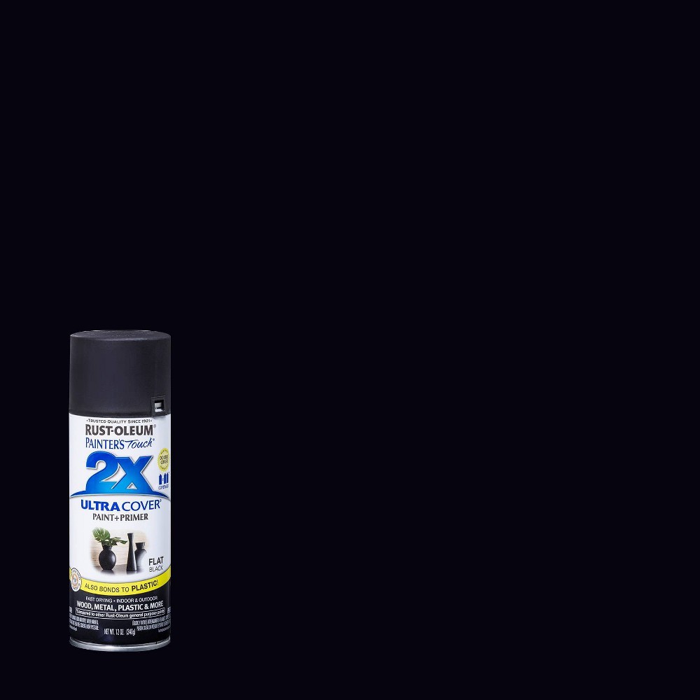 Rust-Oleum Ultra Cover 2X 12 oz. Spray Paint Flat Black
