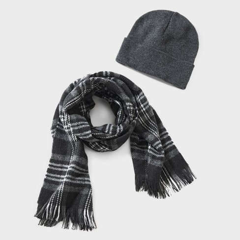 Gray Hat Scarf Set 