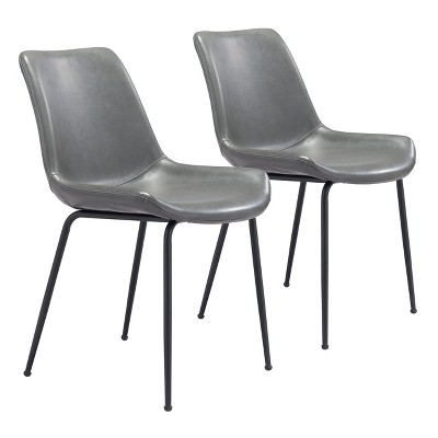 Zuo Byron Dining Chair (Set of 2) Gray