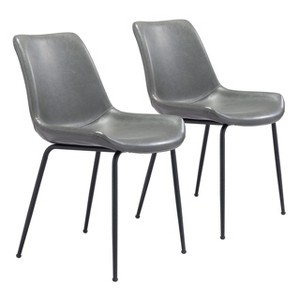 Zuo Byron Dining Chair (Set of 2) Gray - 1 of 4