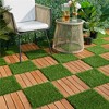 Yaheetech Artificial Grass 27PCS Indoor Outdoor Flooring Decor, Green - 4 of 4