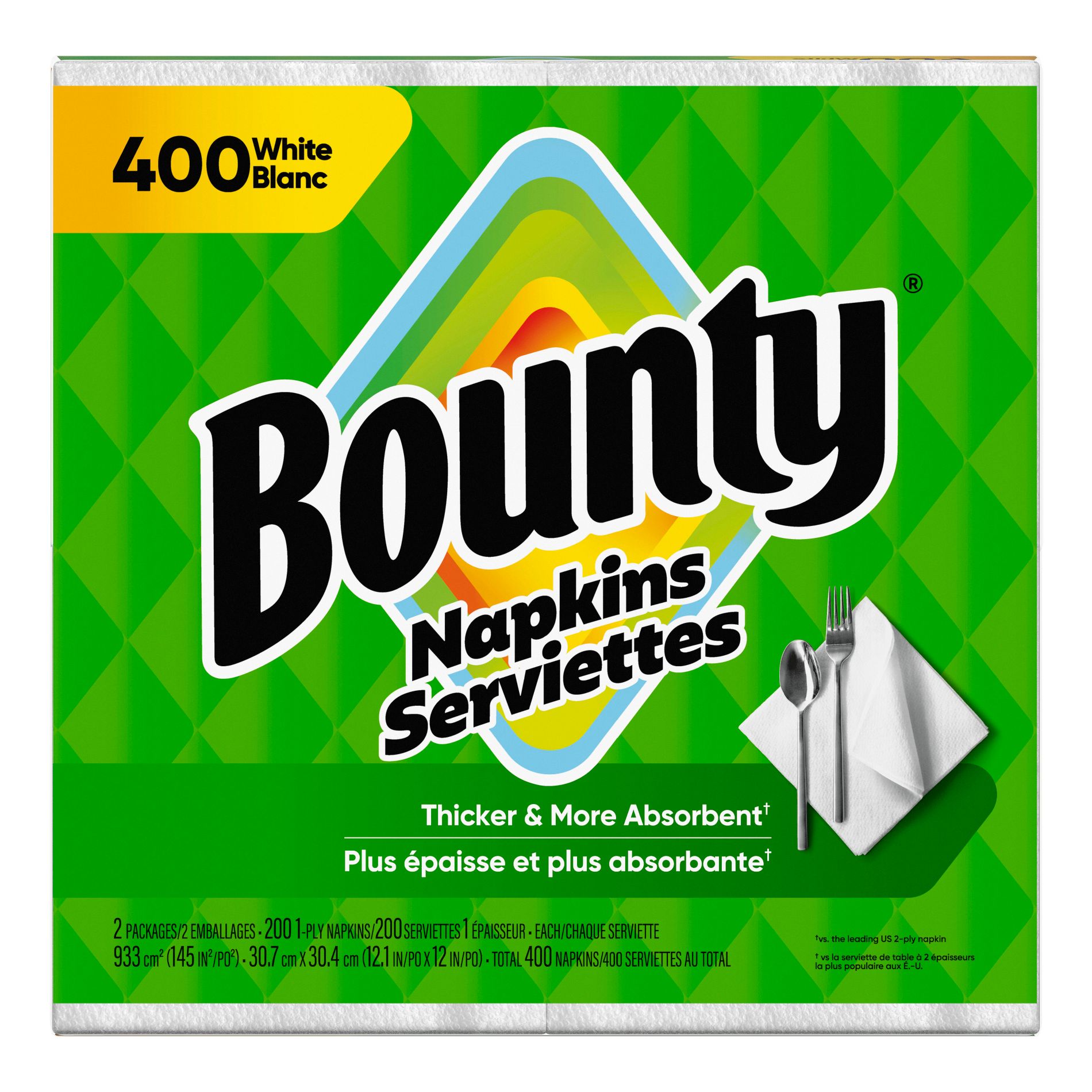Bounty Napkins White - 400ct