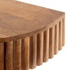 Kate & Laurel All Things Decor 20"x11"x6" Reid Ribbed Floating Shelf Walnut Brown - 3 of 4