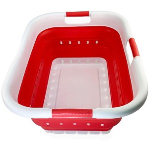 SAMMART 41L (10.8 Gallons) Collapsible Plastic Laundry Basket with 3 Handles - 1 of 4