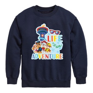 Boys' - Paw Patrol - Life Is An Adventure Graphic Long Sleeve Fleece Sweatshirt - 1 of 4