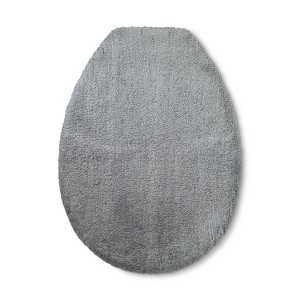 Tufted Spa Toilet Lid Cover Elongated Gray - Fieldcrest