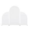 Arch Backdrop Stand Set of 3, Wedding Arch Cover, Double Sided Round Top and Half Moon Top Stretchy Backdrop for Birthday Parties, Banquets - 3 of 4