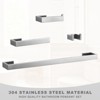 WOWOW 4-Pieces Bath Hardware Set with Hardware Included Toile Paper Holder Towel/Robe Hook Towel Bar/Rack in Brushed Nickel - 2 of 4