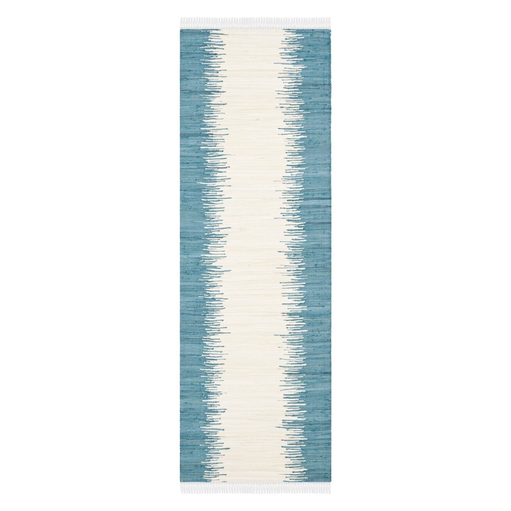  Runner Striped Woven Blue