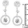 Slickblue Women's Dew Drop Earrings, 2 ct Round Cubic Zirconia, Rhodium Plated, Butterfly Post, Fashion Jewelry - 3 of 3