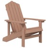 vidaXL Outdoor Patio Adirondack Chair in High-Density Polyethylene (HDPE), Resistant to Weather and UV, Low Maintenance, Brown - 2 of 4