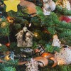 Glittered Whitewash Holy Family in Creche 3 x 3 Resin Decorative Hanging Ornament - 3 of 4