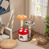 Tangkula Cute Mushroom Cat Tree 35" Tall Cat Tower w/ Sisal Scratching Posts Cat Condo - 2 of 4
