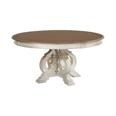 french provincial round extendable dining table