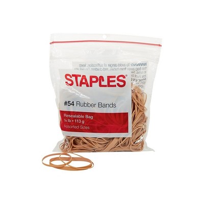 Staples Economy Rubber Bands Size #54 Assorted 1/4 lb. 646094