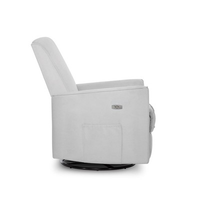 Harlow Deluxe 31" Gray Metal Swivel & Power Recliner with USB