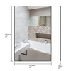 Modern Black Bathroom Mirror, Vertical or Horizontal Hanging Decorative Wall Mirrors for Living Room Bedroom, with Aluminum Frame - 3 of 4