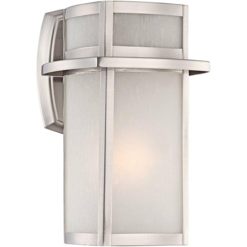 Possini Euro Design Delevan Modern Outdoor Wall Light Fixture Brushed  Nickel 11 1/4