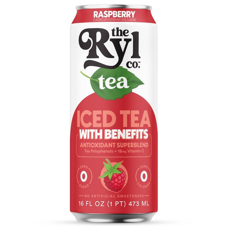 Ryl Tea Raspberry Tea Beverage - 16 fl oz Can, 1 of 6