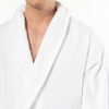 Linum Home Textiles 100% Turkish Cotton Unisex Anovia Velour Bathrobe - Small/Medium  - White - 4 of 4