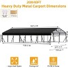 20' x 40' x 8.5' Heavy Duty Metal Carport with Galvanized Steel Roof, Steel Carport Kits Outdoor with Metal Roof, Galvanized Car Shelter - 2 of 4