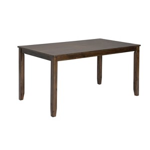 Fontoi Dining Tables, Wood Kitchen Table, Rectangular Dining Table with Metal Legs for Small Space Apartment Living Room, Brown, 31.4"*29.9"*55.1" - 1 of 4