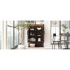 Chic Crate 51.2" Lighted Display Cabinet with Glass Door, 4-Tier Curio Storage for Living Room, Kitchen & Office - 2 of 4