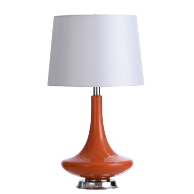 Orange glass lamp base sales