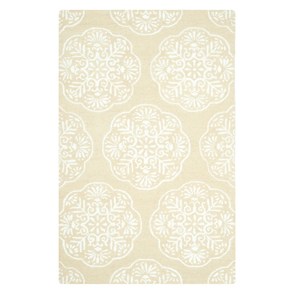 5'x8' Medallion Area Rug Beige/Ivory - Safavieh