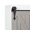 Kate and Laurel Cates Wood Wall Storage Cabinet with Sliding Barn Door, 21.25x27.5, White and Gray - 4 of 4