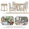 5-Piece Retro Dining Table Set with 4 Upholstered Chairs, 16" Leaf Dining Table, Solid Wood & MDF, for Small Spaces and Dining Rooms - 3 of 4