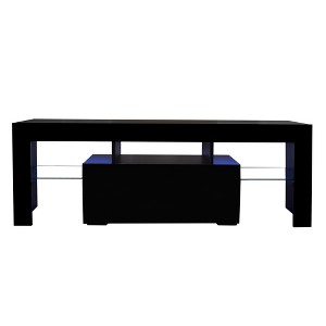 INFURNIC TV Stands and Consoles Modern Gaming Entertainment Center Console with Storage Cabinet for Living Room, Black, 55.12"*16.54"*5.91" - 1 of 4