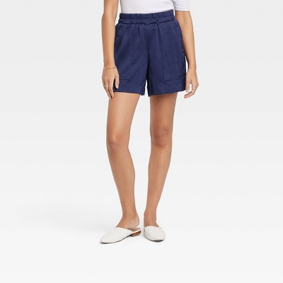 Women's High-Rise Satin Pull-On Shorts - A New Day™