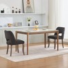 Racxily Set of 2 Wooden Dining Chairs, Modern Fabric Upholstered Farmhouse Chairs for Kitchen & Dining Room - 3 of 4